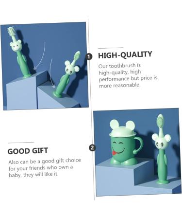 Minkissy Toothbrush Set for Children | Soft Bristle Toothbrushes & Toothpaste Cup - Perfect for Infants & Toddlers - Buy Online on GoSupps.com