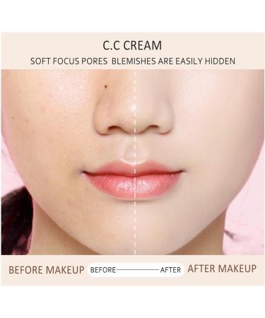 Cc Foundation For Mature Skin SPF 50 Complexion Adjusting Cc Cream Long Lasting Air Light Brightening Concealer For All Skin Types (Nature) - Buy Online on GoSupps.com