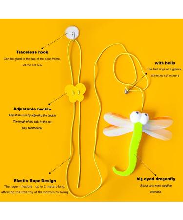 Hanging Cat Toys for Indoor Cats - 3 Pack Retractable Exercise Toy Set - Interactive Kitten Hunting Toys for Door - Bouncing Rope Included - Buy Online on GoSupps.com