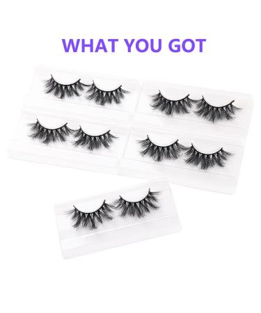 5 Pairs 25mm 3D Long Mink Lashes - Fluffy Reusable Criss-Cross Dramatic Thick Eyelashes (IM145) | International Shipping - Buy Online on GoSupps.com