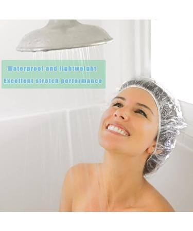 Pack of 200 Disposable Shower Caps - Clear Plastic, Waterproof for Travel, Household, Hotel, Salon - Zfyoung - Buy Online on GoSupps.com