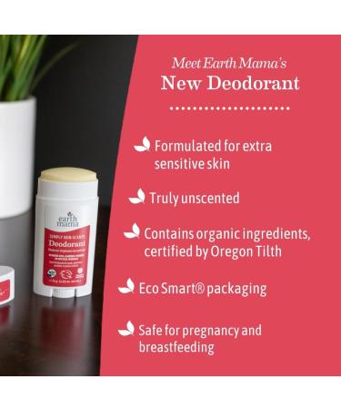 Earth Mama Simply Non-Scents Deodorant | Unscented Deodorant Pregnancy & Breastfeeding Contains Organic Calendula and Coconut Oil Fragrance Free No Baking Soda or Aluminum 2.65-Oz (2-Pack) NEW Non-Scents 2.65 Ounce (Pack of 2) - Buy Online on GoSupps.com