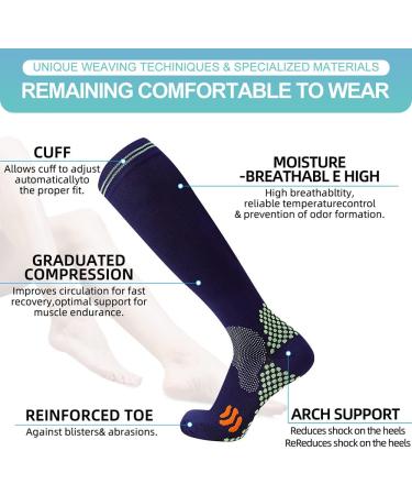 2 Pair 20-30 mmHg Compression Socks for Men and Women | Circulation Support for Cycling & Running | S-M Orange - Buy Online on GoSupps.com