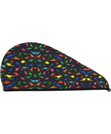 Cute Dinosaur Coral Velvet Dry Hair Cap - Unisex Towel Wrap for Bathroom Pool and Beach - Must-Have Accessory - Buy Online on GoSupps.com
