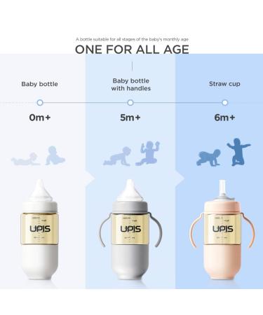 Medience UPIS Silicone PPSU Sippy Cup with Straw 8.8 oz. Navy - BPA-Free Spill-Proof Drinking Bottle for Kids and Toddlers - Buy Online on GoSupps.com