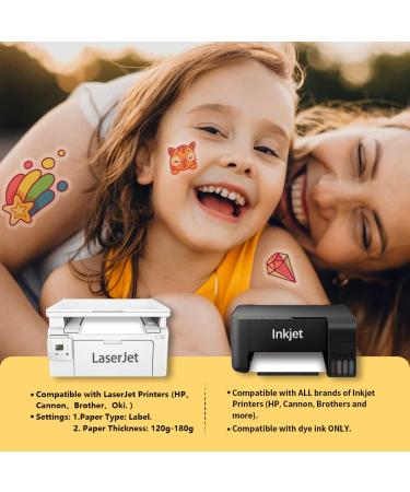 TransOurDream Green Printable Temporary Tattoo Transfer Paper - 10 Sets A4 Size | DIY Personalized Tattoos for Skin with Glitter Green Effect - Buy Online on GoSupps.com