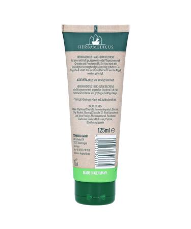 Herbamedicus Hand and Nail Cream with Aloe Vera 125ml - Nourishing Moisturizer for Healthy Skin | International Shipping - Buy Online on GoSupps.com