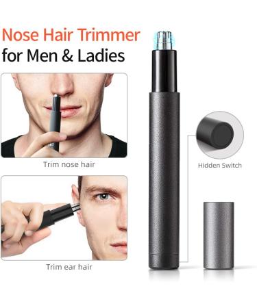 ZHIBAI Ear and Nose Hair Trimmer - Painless Portable Dual Edge Battery-Operated Hair Remover for Men & Women IPX7 Waterproof - Buy Online on GoSupps.com