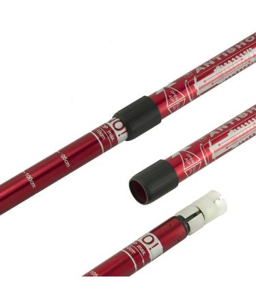 MidGard Telescopic Nordic Walking Poles - Adjustable 50-110 cm Anti-Shock Cushioning Black - Set of 2 for Hiking - Buy Online on GoSupps.com