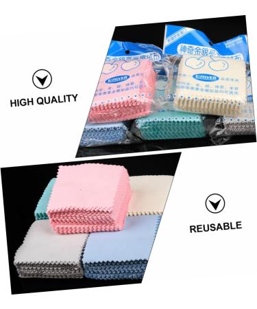 50 Pcs Silver Polishing Cloths - Microfiber Eyeglasses & Jewelry Cleaning Wipes | Streak-Free Flannel Screen Cleaner - Buy Online on GoSupps.com