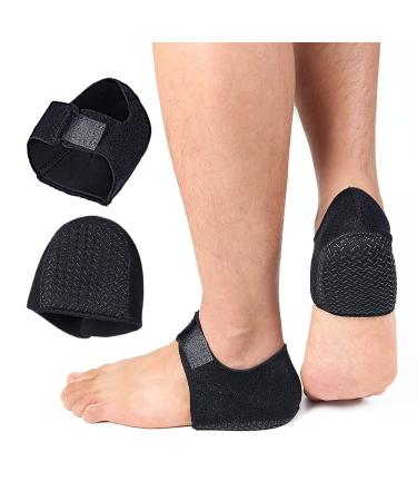 1 Pair Gel Heel Cups Heel Pain Relieve-Anti Slip Heel Protector Heel Cushion Pad for Heel Tingling (Black S: US Women s 6-9) Black S: US women s 6-9