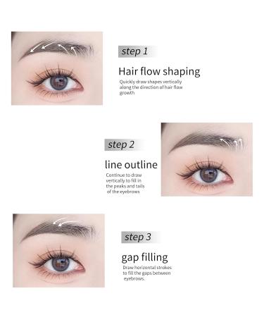 Buy BLUE LOVE Two-Prong Eyebrow Pen - Waterproof Microblading Eyebrow Pencil for Women - Silky Grey All-Day Long-Lasting Fine Stroke Eye Makeup - Buy Online on GoSupps.com