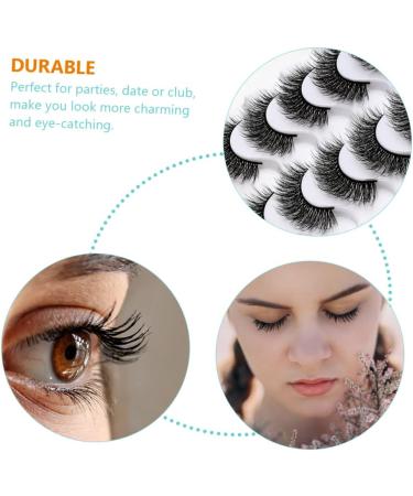 minkissy 5 Pairs Fake Eyelashes Reusable Black Eyelashes Makeup Decor Adhesives False Eyelashes Black Accent Decor Artificial Eyelashes Hand Decor 3d Extend End of Eye Miss Imitation - Buy Online on GoSupps.com