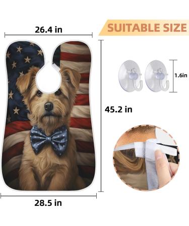 Independence Day Beard Bib Apron for Men | Beard Hair Catcher Gift for Father's Day Christmas & Anniversaries | Ships Worldwide - Buy Online on GoSupps.com