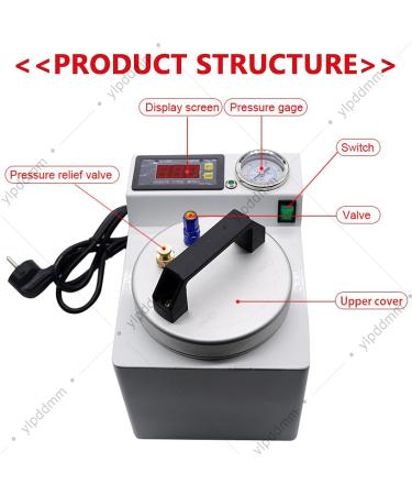 ylpddmm Resin Pressure Polymerization Portable Digital Dispaly Automatic Pressure Polymerizer Pressurization Self-consolidating Denture-Base 65W - Buy Online on GoSupps.com