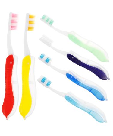 6th foldable toothbrush brush storage brush upwarming Camping toothbrush in large pack of toothbrush with sleeves foldable mouth cleaning brush to the toothbrush travel main