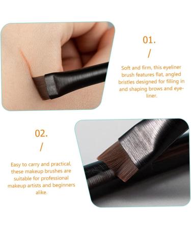 Baluue 6 Sets Eyeliner Brush Makeup Brush Multifunctional Eyebrow Brush Ear Wood Black - Buy Online on GoSupps.com