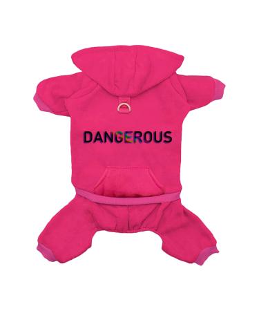 Izefia dog hoodie dog hoodies with pocket clothing 4 legs jumpsuit fleece sweater winter sweatshirt warm cotton dog hoodie for small dog medium big dog cat rose red m rose red - Buy Online on GoSupps.com