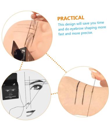 Beavorty eyebrow ink make up kits thread kit brow map line eyebrow measure tool cosmetic measuring line 4.6x1.8x7.5cm Black - Buy Online on GoSupps.com