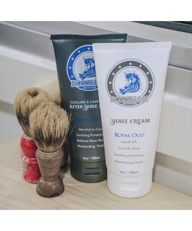 Bossman Cooling and Caffeinated After Shave - Menthol, Caffeine, Tea Tree - Soothe and Protect (Royal Oud Scent) - Buy Online on GoSupps.com
