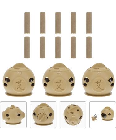 Buy Lurrose Magnetic Bracket Smoke-Free Moxa Box Burner Holder Set | Moxibustion Pot for Pain Relief | Home Treatment Tool - 5.5x5.5 cm - Sorted Colors - Buy Online on GoSupps.com