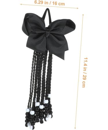 Abaodam Hair Accessories Wigs Bowknot Beaded Ponytail Long Ponytail Extension Braided Ponytail Extension for Women Diy Hair Extensions Braiding Hair To Weave Women's Extend Chemical Fiber As Shown 01 29X16CM - Buy Online on GoSupps.com