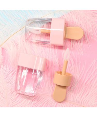 Ruiruinia Sweet Ice Shape Mini Lip Gloss Tube - 3.2x6.8 cm Empty Lip Balm Container with Pink Lid & Rubber Inserts - Ideal for Lipstick Samples - Buy Online on GoSupps.com