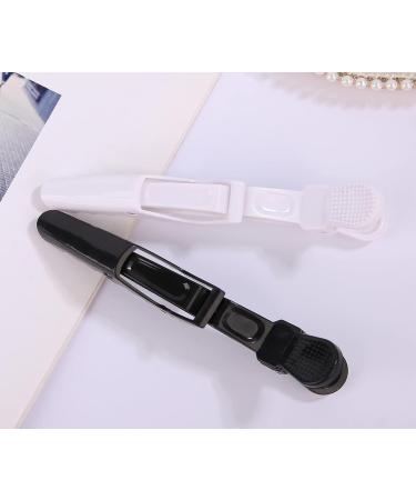 Professional Hairdresser Clips - 12 Pack Combi-Clip Hair Terminals | Plastic Hair Clips for Women in White & Black - Buy Online on GoSupps.com