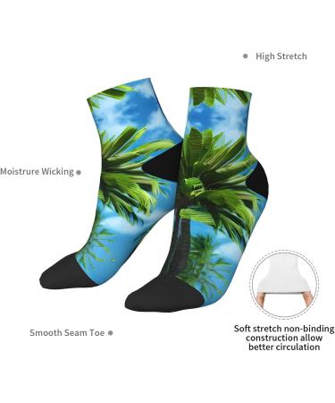 Summer Palm Tree Socks for Women & Men | Comfortable Fashionable Patterns - One Size Fits All - Buy Online on GoSupps.com