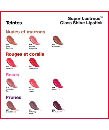 Revlon Rouge l vres Super Lustrous Glass Shine haute brillance formule cr meuse et hydratante infus e en acide hyaluronique aloe vera et quartz rose 021 So Sleek Pink 3.1g - Buy Online on GoSupps.com