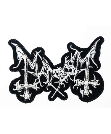 Music M Black Metal Hardcore Punk Thrash Metal Death Metal Band Music Logo Patch Embroidered Sew Iron On Patches Badge Bags Hat Jeans Shoes T-Shirt Applique
