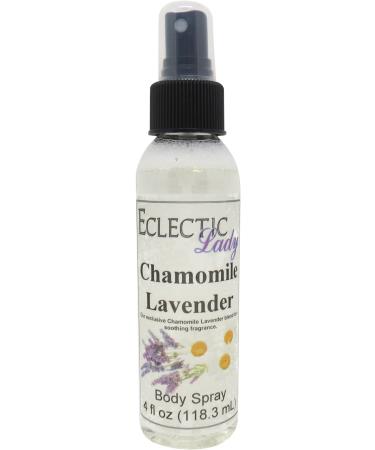 Chamomile Lavender Body Spray 4 ounces Body Mist for Women with Clean Light & Gentle Fragrance Long Lasting Perfume with Comforting Scent for Men & Women Cologne with Soft Subtle Aroma For Daily 4 Fl Oz (Pack of 1)