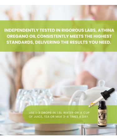 Organic Athina Oregano Oil 10ml - 100% Essential Oregano Vulgare Oil from Greece | 80% Carvacrol - Buy Online on GoSupps.com