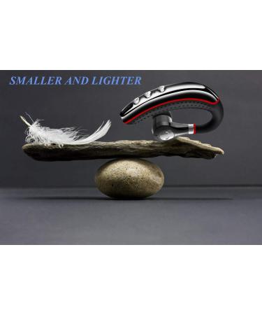 Bluetooth Headset V5.0 - Noise Canceling Mic, Ultralight Business Earpiece for Cell Phone, Sweatproof Headset for Driving/Trucker/Office - Red - Buy Online on GoSupps.com
