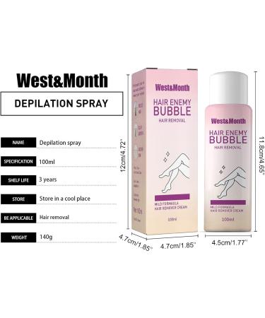 Natural Hair Removal Spray | Hair Removal Natural Spray for Men and Women 100ml | Organic Depilatory Hair Remover Foam Spray Cream Hair Eraser  - Buy Online on GoSupps.com