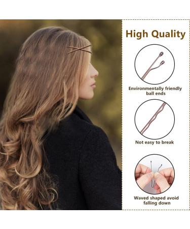 MORGLES 120 pcs Brown Bobby Pins for Women | 5 cm/2 Inches Hair Grips with Storage Box - Buy Online on GoSupps.com