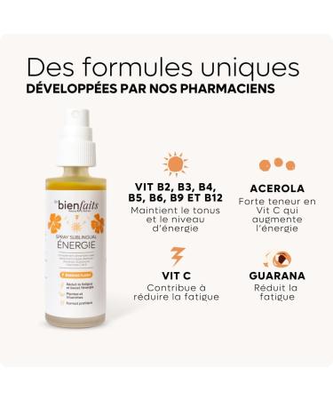 SPRAY ENERGIE | Action rapide | Effet coup de fouet | Boost le Tonus | R duit la Fatigue | Gout Agrumes | Vitamine C Ac rola Guarana | Sans sucre ajout & sans alcool | 40 jours 1 - Buy Online on GoSupps.com