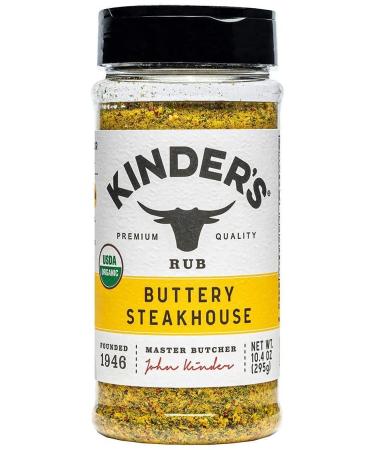 Kinder's Organic Buttery Steakhouse Seasoning Rub 10.4 Ounce 1 Pack