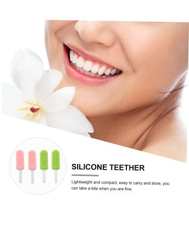 DOITOOL 16 Pcs Ice Cream Chew Stick Mouthguard with Grip Handles - Jaw Training Teether Chewies for Teeth Guard Fixing Stick - Snack Assorted Color - Buy Online on GoSupps.com