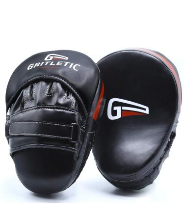 GRITLETIC Boxing Mitts- Curved Adjustable Muay Thai Punching Boxing Pads, Martial Arts Training Equipment for Men, Women and Kids