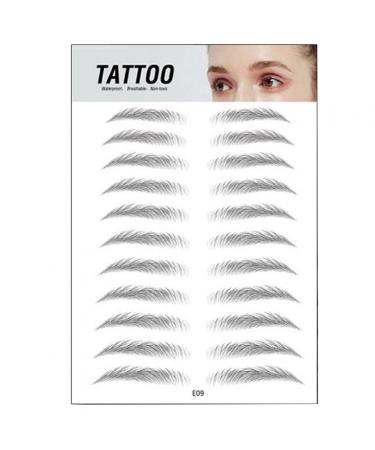 iayokocc 4D Hair-Like Waterproof Eyebrow Tattoos Stickers  Imitation Ecological Natural Tattoo Eyebrow Stickers for Women and Girls(E09)