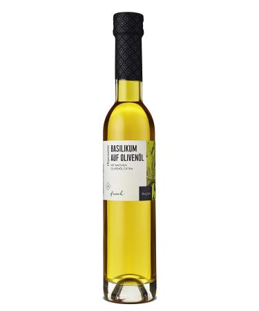 Wajos Basil on Olive Oil 250ml: Olive oil preparation with extra virgin olive oil vegan oil vinegar & dressings