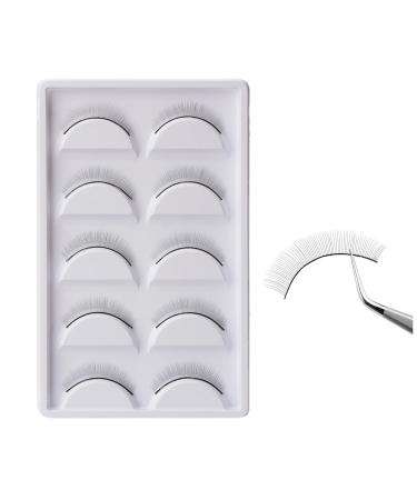 Buqikma Practice Lashes - 5 Pairs for Lash Extensions Training False Eyelashes Self-adhesive Practice Lash Strips Black Practice Lashes for Beginners
