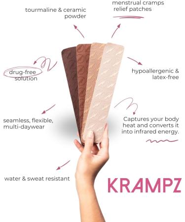 Krampz Menstrual Relief Patches Period Wellness and Discomfort Support for Women Active Grip 158a - Buy Online on GoSupps.com