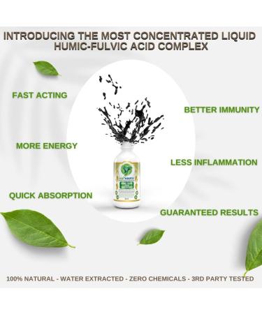 LeafSource Humic Fulvic Acid Liquid 2oz - Trace Minerals with Electrolytes, Collagen, Vitamins - Superior Ratio for Energy, Gut & Joint Health, Immune Support - 180 Servings - Buy Online on GoSupps.com