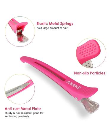 12 Pcs Neon Hair Clips - AIMIKE Salon Styling & Sectioning Clips for Hairdressers - Buy Online on GoSupps.com