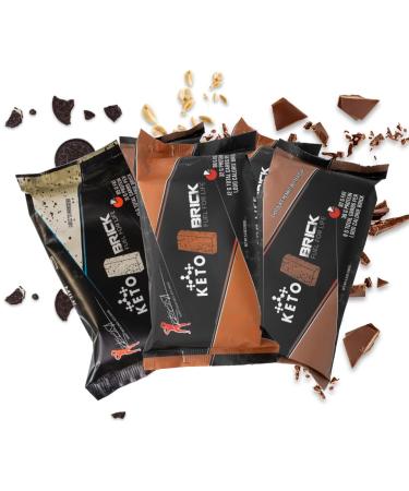 Keto Brick | Keto Snack Bar | Delicious and Easy Keto Snack on the Go | High Protein (Variety Pack Single) Variety Pack Single