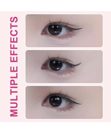 Hiccup Integrated Rotary Eyeliner Stamp Pen Double Head Liquid Pen with Smudge Protection Waterproof Winged Precision All Day Makeup Stamp Black - Buy Online on GoSupps.com