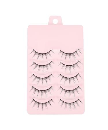 FOMIYES 5 Pairs Eyelash Fake Lash Multi-layer Lashes Natural False Lashes Pesta as Postizas Naturales Fluffy Volume Thick Lashes Dollsthetic Lashes Artificial Adhesive Fiber 3d