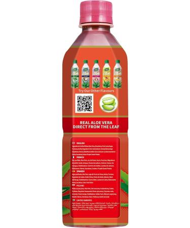 Green Globe Aloe Vera Juice Drink 500 ml | Original Aloe Vera Juice for Hair and Skin | Bundle Pack | (Strawberry Aloe Vera Drink Pack of 12) Strawberry Aloe Vera Drink 500.00 ml (Pack of 1) - Buy Online on GoSupps.com